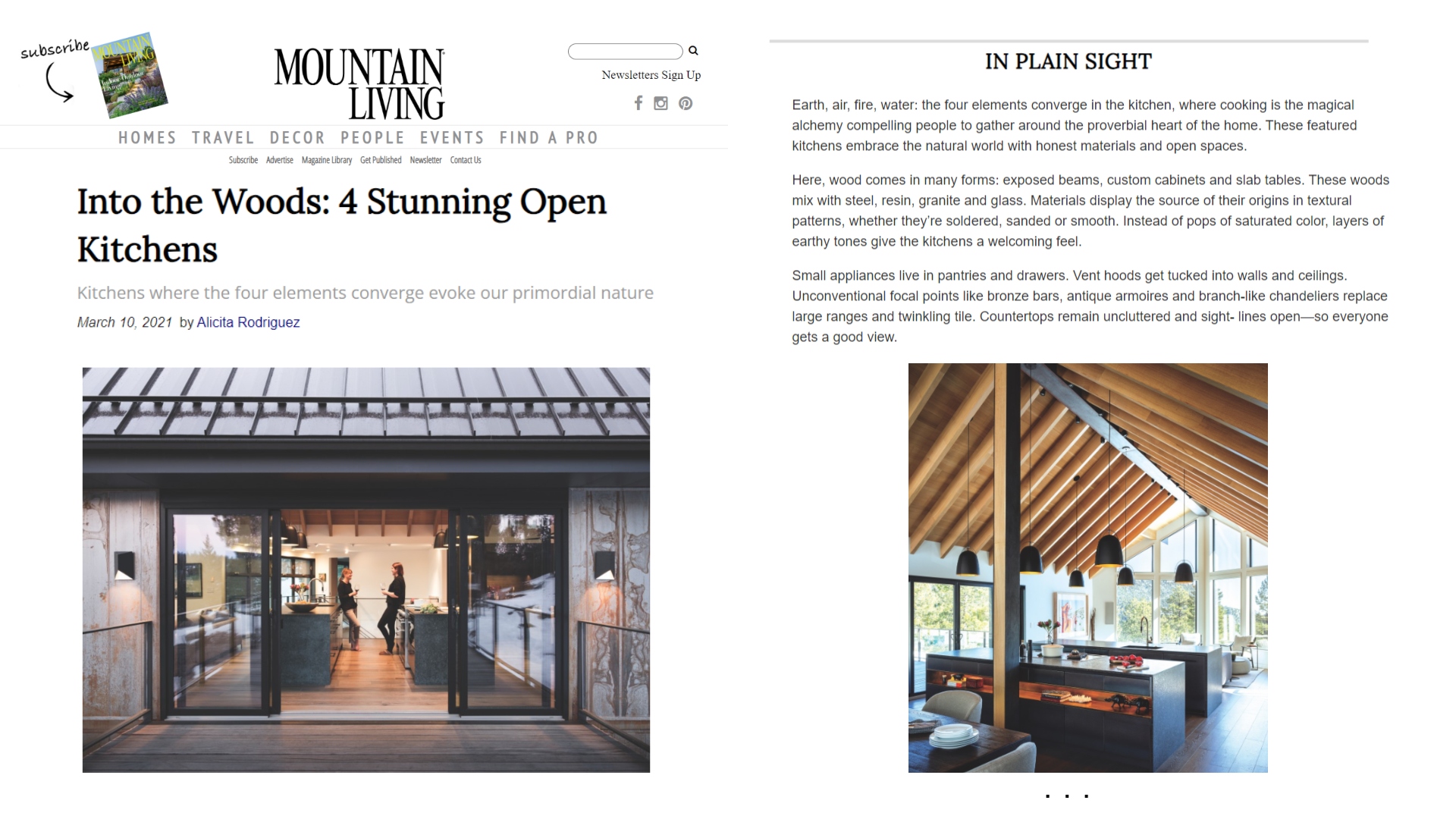 Mountain Living article